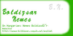 boldizsar nemes business card